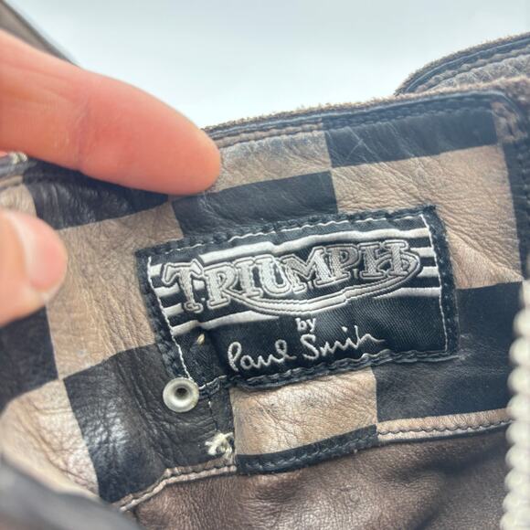 Triumph Paul Smith Brown Leather Buckle Motorcycle Boots Men's 42 Biker - Picture 13 of 15